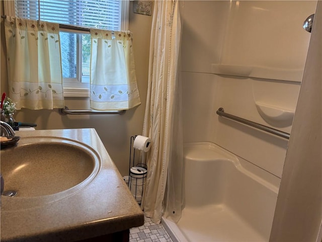 70 Partition St, Warwick, RI 02888 - bathroom with a sink and a shower with shower curtain