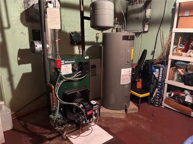 70 Partition St, Warwick, RI 02888 - utilities with electric water heater, electric panel, and a heating unit