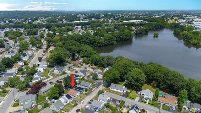 166 Midwood St, Cranston, RI 02910 - view of property location featuring a large body of water and nearby suburban area