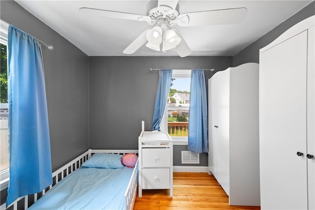 166 Midwood St, Cranston, RI 02910 - bedroom featuring light wood-style floors and a ceiling fan