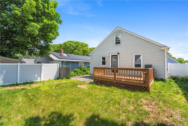 166 Midwood St, Cranston, RI 02910 - rear view of property with a wooden deck