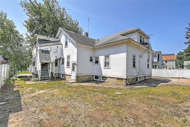 59 Colonial Ave, Cranston, RI 02910 - back of property featuring stairway