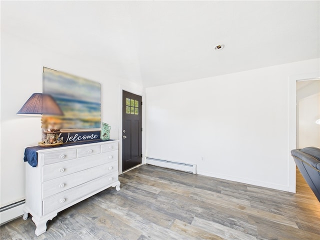34 Beach Plum Rd, Narragansett, RI 02882 - interior space with a baseboard radiator and wood finished floors