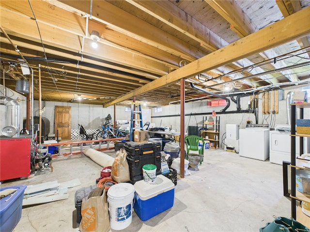 34 Beach Plum Rd, Narragansett, RI 02882 - unfinished basement featuring washer and dryer and oil tank