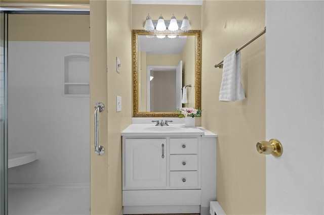 180 Fishing Cove Rd, North Kingstown, RI 02852 - full bathroom featuring vanity and a stall shower