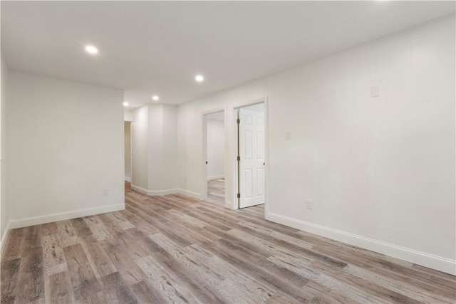 226 Quaker Ln, Scituate, RI 02857 - spare room with light wood-type flooring and recessed lighting