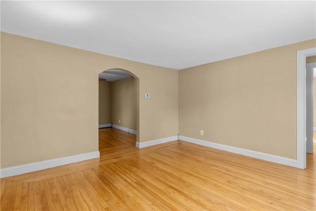 74 Park View Blvd, Cranston, RI 02910 - unfurnished room with arched walkways and light wood-type flooring