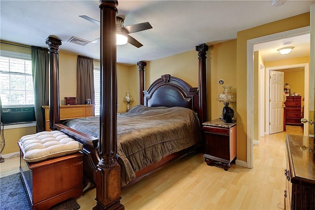 39 Old Onset Rd, Wareham, MA 02558 - bedroom with light wood-type flooring and a ceiling fan