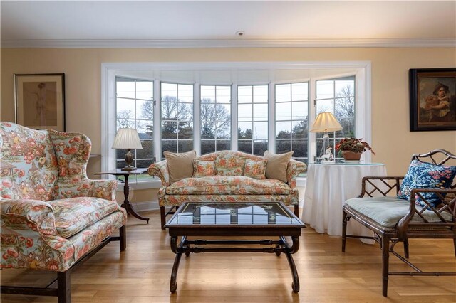 38 Setting Sun Dr, Westerly, RI 02891 - living area with light wood finished floors and crown molding
