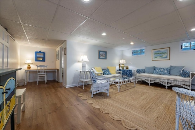 38 Setting Sun Dr, Westerly, RI 02891 - living area with a paneled ceiling and wood finished floors