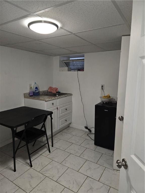 33 Chambers St, Providence, RI 02907 - laundry room featuring light marble finish flooring