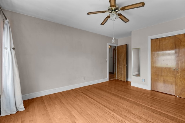 509 W Shore Rd, Warwick, RI 02889 - unfurnished bedroom featuring light wood-style floors and a ceiling fan