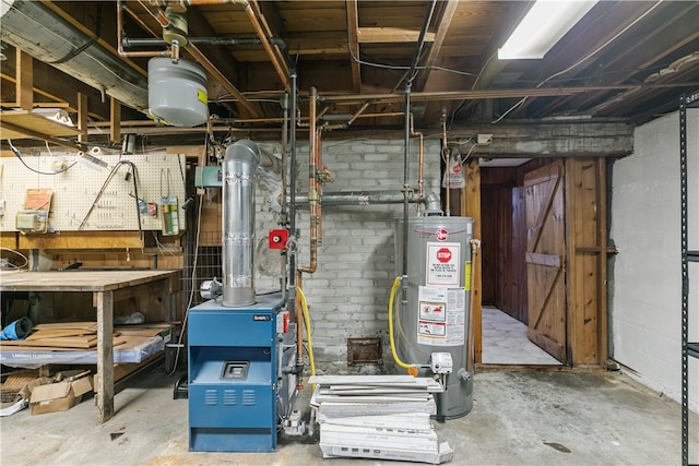 509 W Shore Rd, Warwick, RI 02889 - unfinished basement with water heater and a heating unit