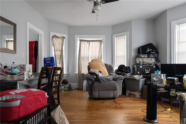 10 Sylvan Ave, Cranston, RI 02905 - office area with ceiling fan and wood finished floors