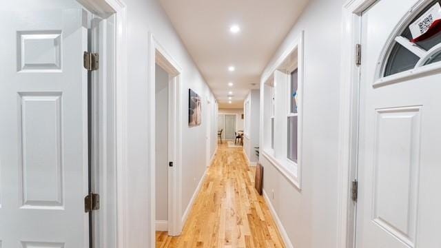 945 Danielson Pike, Scituate, RI 02857 - corridor with light wood-style flooring and recessed lighting