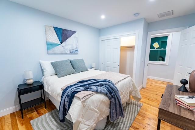 945 Danielson Pike, Scituate, RI 02857 - bedroom with light wood finished floors, a closet, and recessed lighting