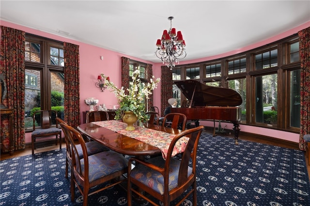 17 Pojac Point Rd, North Kingstown, RI 02852 - dining room featuring a chandelier and healthy amount of natural light