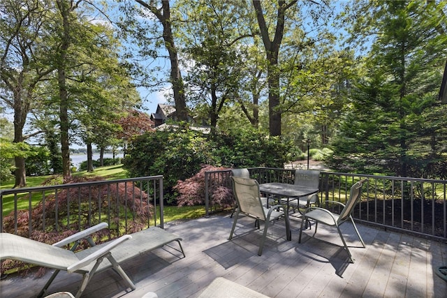 17 Pojac Point Rd, North Kingstown, RI 02852 - view of patio / terrace with outdoor dining area and a deck