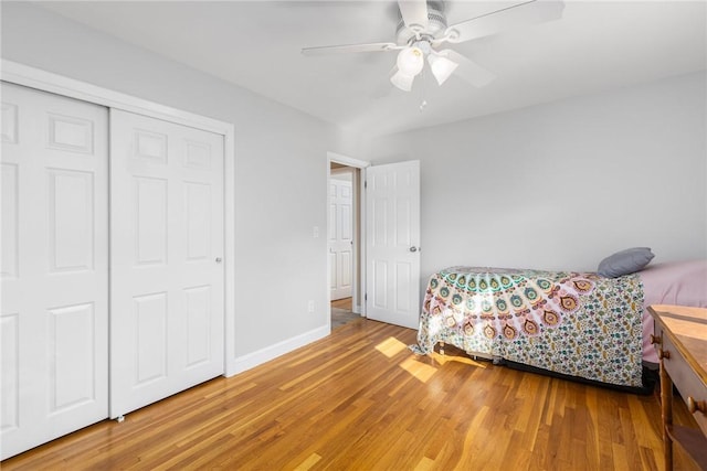 25 Rosewood Dr, North Providence, RI 02904 - bedroom featuring wood finished floors, a closet, and a ceiling fan