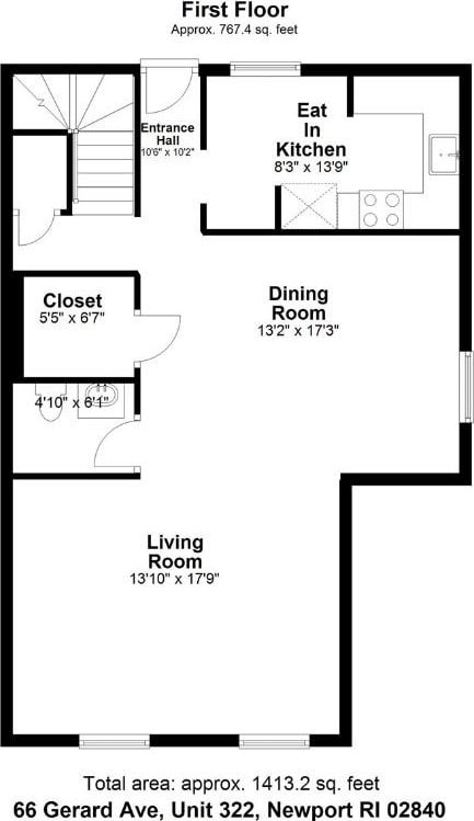66 Girard Ave Unit 322, Newport, RI 02840 - view of room layout