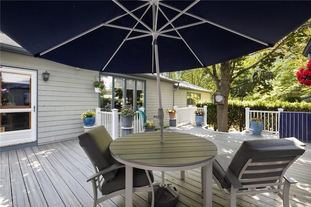 6 Lachance Ave, Warwick, RI 02889 - wooden deck with outdoor dining area