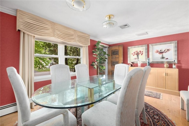 6 Lachance Ave, Warwick, RI 02889 - dining room with hardwood / wood-style flooring and a baseboard heating unit