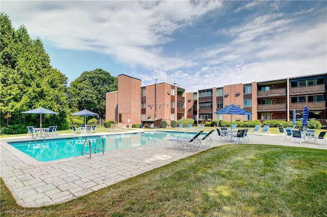 401 Bellevue Ave Unit 214, Newport, RI 02840 - community pool featuring a patio and a lawn