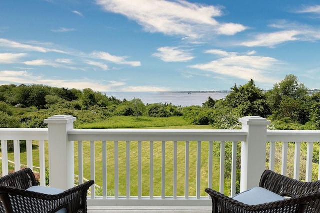 1003 Fort Getty Rd, Jamestown, RI 02835 - balcony with a water view