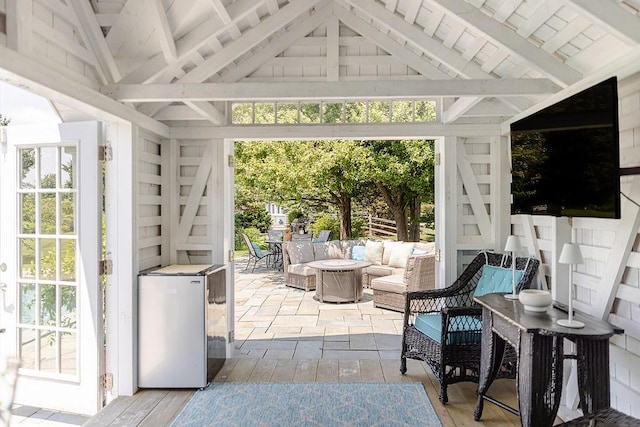 1003 Fort Getty Rd, Jamestown, RI 02835 - view of patio with a gazebo and an outdoor hangout area