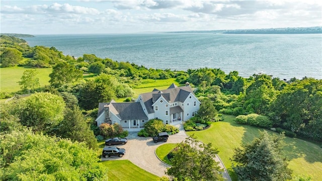 1003 Fort Getty Rd, Jamestown, RI 02835 - view from above of property featuring a nearby body of water