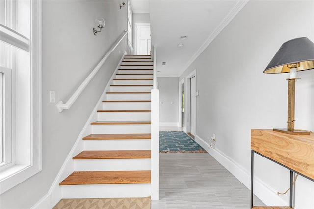 100 Algonquin Rd Unit 5, Narragansett, RI 02882 - stairway featuring ornamental molding and baseboards