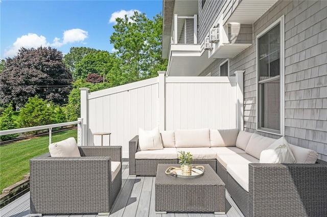 100 Algonquin Rd Unit 5, Narragansett, RI 02882 - wooden terrace with an outdoor hangout area