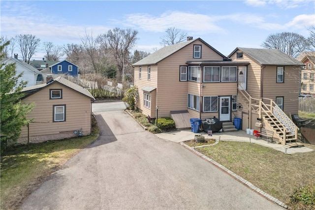 32 Union St, East Greenwich, RI 02818 - traditional-style house with entry steps and stairs