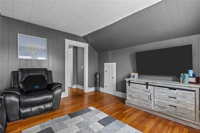 39 Owen Ave, Pawtucket, RI 02860 - living area with wood finished floors and lofted ceiling