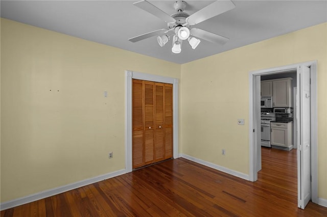 39 Owen Ave, Pawtucket, RI 02860 - unfurnished bedroom featuring wood finished floors, a closet, and ceiling fan