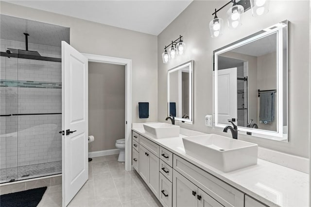 52 Pine Swamp Rd, Cumberland, RI 02864 - full bathroom with double vanity, a shower stall, and marble finish floors