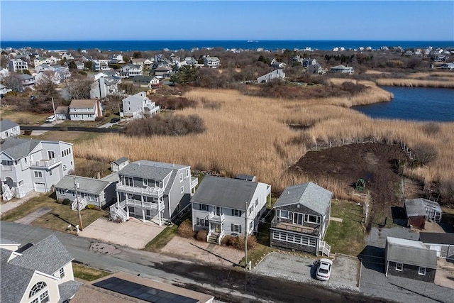 16 Elm Ave, Narragansett, RI 02882 - aerial perspective of suburban area featuring a large body of water