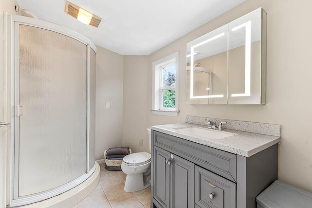 15 N St, Warwick, RI 02886 - full bath with a shower stall, vanity, and tile patterned floors