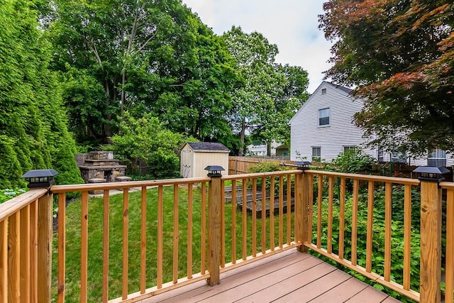 15 N St, Warwick, RI 02886 - deck featuring a storage shed and a fenced backyard