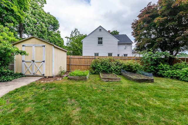 15 N St, Warwick, RI 02886 - view of yard with a garden and a shed
