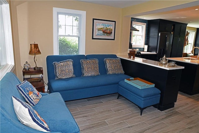 2352 Matunuck Schoolhouse Rd, Charlestown, RI 02813 - living area with wood finish floors and recessed lighting