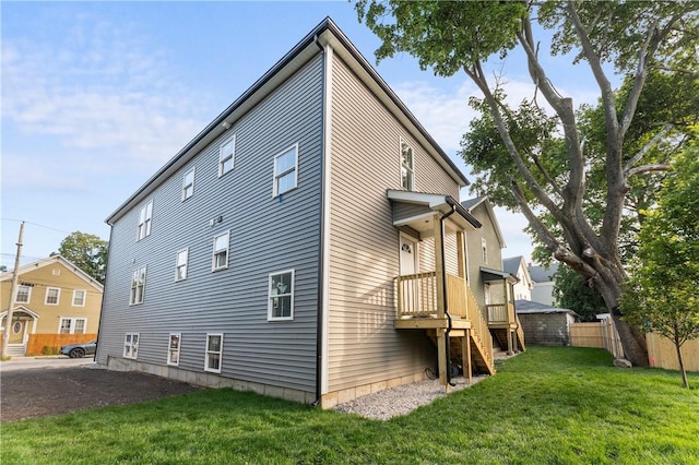 137 Stanwood St, Providence, RI 02907 - back of property featuring stairway