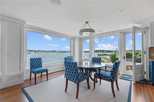 19 Defenders Row Unit 19, Newport, RI 02840 - dining space with wood finished floors and recessed lighting
