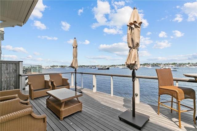 19 Defenders Row Unit 19, Newport, RI 02840 - wooden deck with a water view