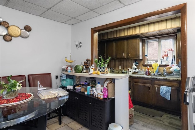 35 Fountain St, Pawtucket, RI 02860 - bar area with a paneled ceiling and light wood finished floors