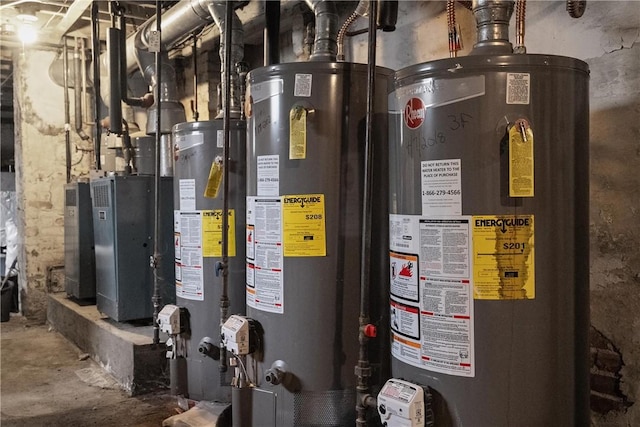 35 Fountain St, Pawtucket, RI 02860 - utility room featuring gas water heater