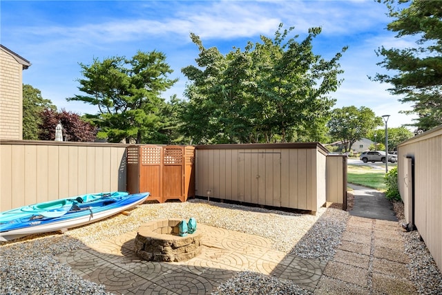 267 Fishing Cove Rd, North Kingstown, RI 02852 - view of patio / terrace with a storage shed