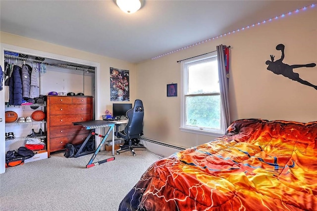 25 Sharon St Unit 1, Cranston, RI 02910 - carpeted bedroom with a baseboard radiator and a desk