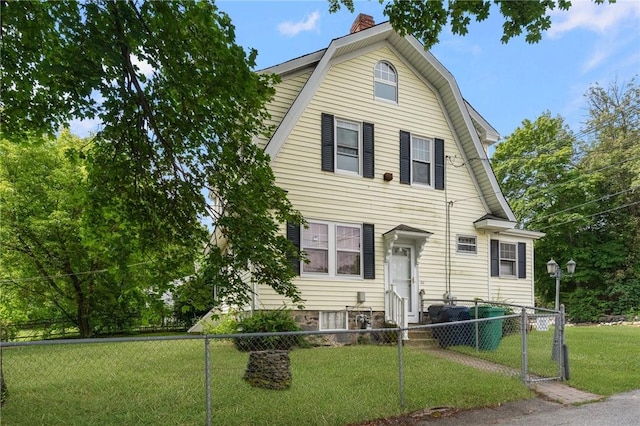 4196 Post Rd, Warwick, RI 02818 - colonial inspired home with a chimney and a gambrel roof