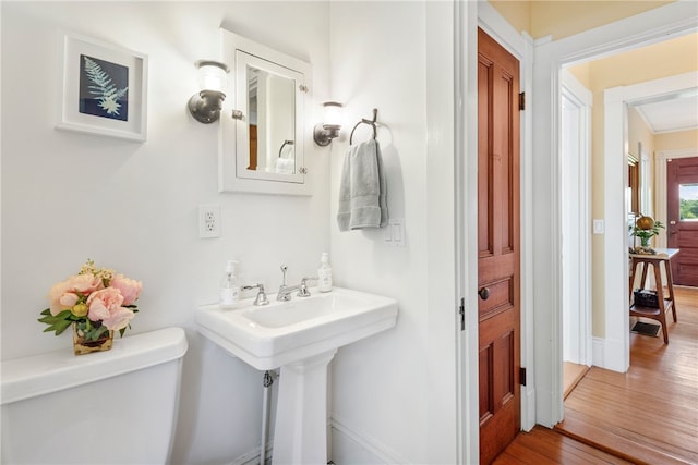 68 Grange Ave, Little Compton, RI 02837 - bathroom featuring toilet and wood finished floors